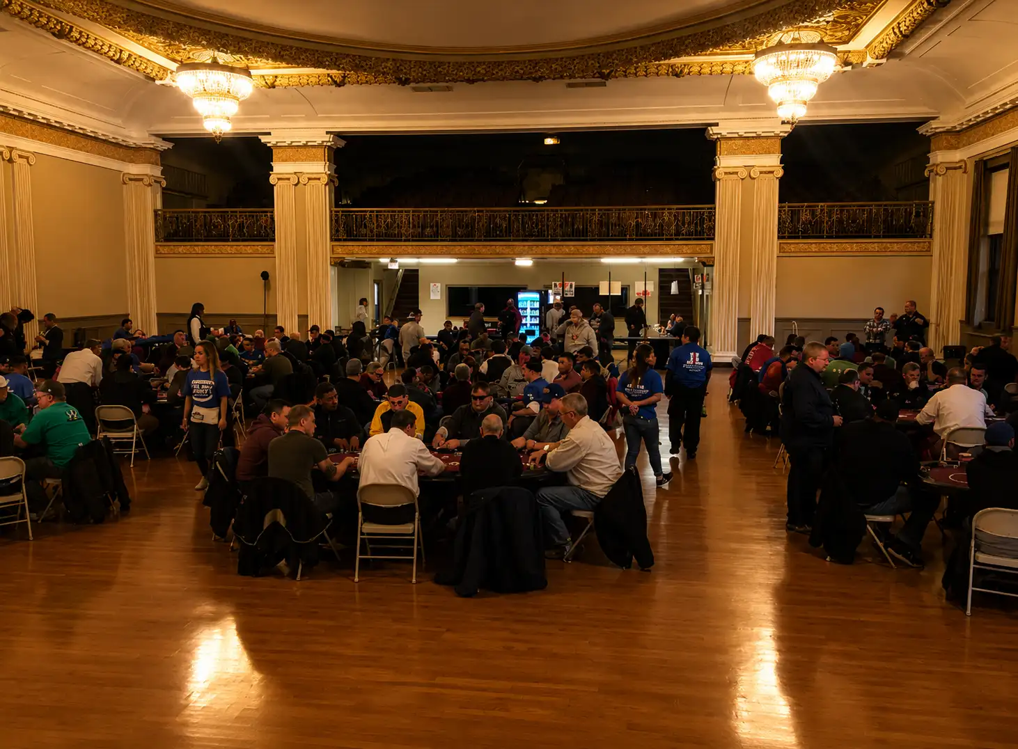 Casino Party Planners casino event room with guests at gaming tables